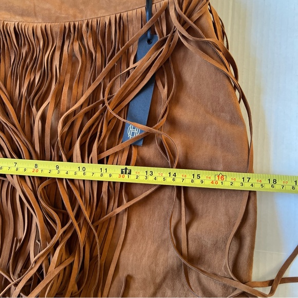 House of Harlow 1960 Brown Tiered Midi Skirt Sz S - Picture 4 of 8